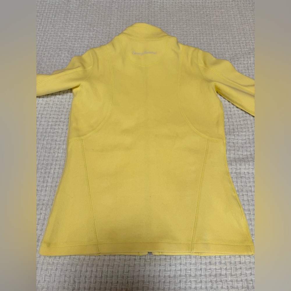 Tommy Bahama yellow women’s zip up sweater , XS. Perfect condition! - Picture 5 of 6
